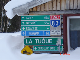vacance motoneige - Le sentier de neige