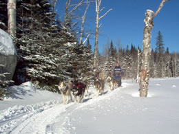 vacance motoneige - Le sentier de neige